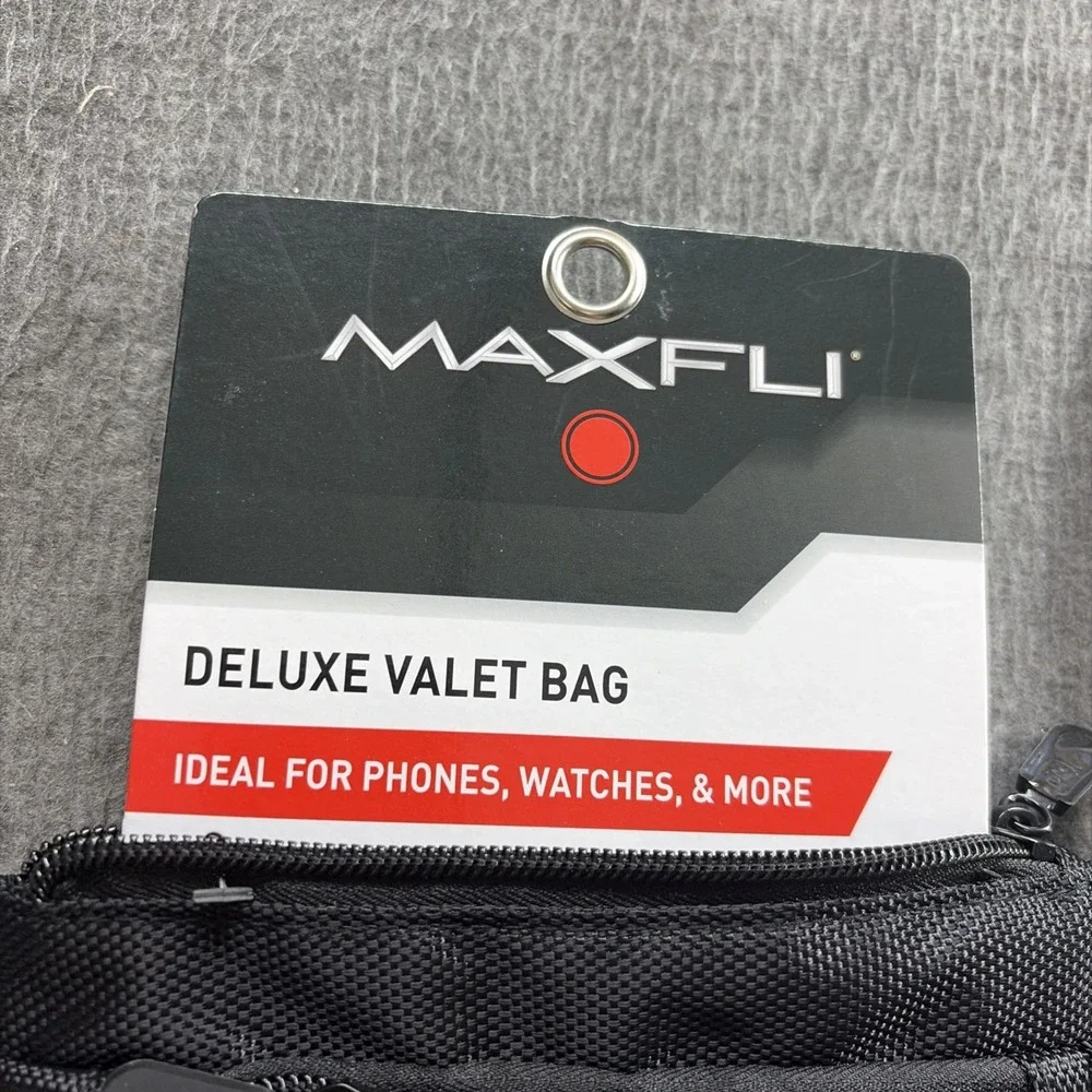 Pack of 2 Maxfli Valuables Pouch with Plush Lining - Attaches to Golf Bag 25829